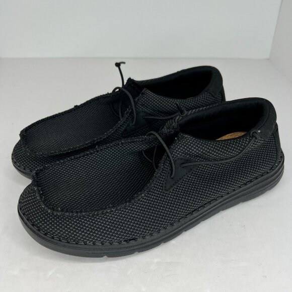 Bruno Marc Other - Bruno Marc Mens BLS211 Black Elastic Lace Casual Fabric Slip On Size 7.5 Loafers